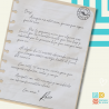 Frazada Diseño Carta Nota