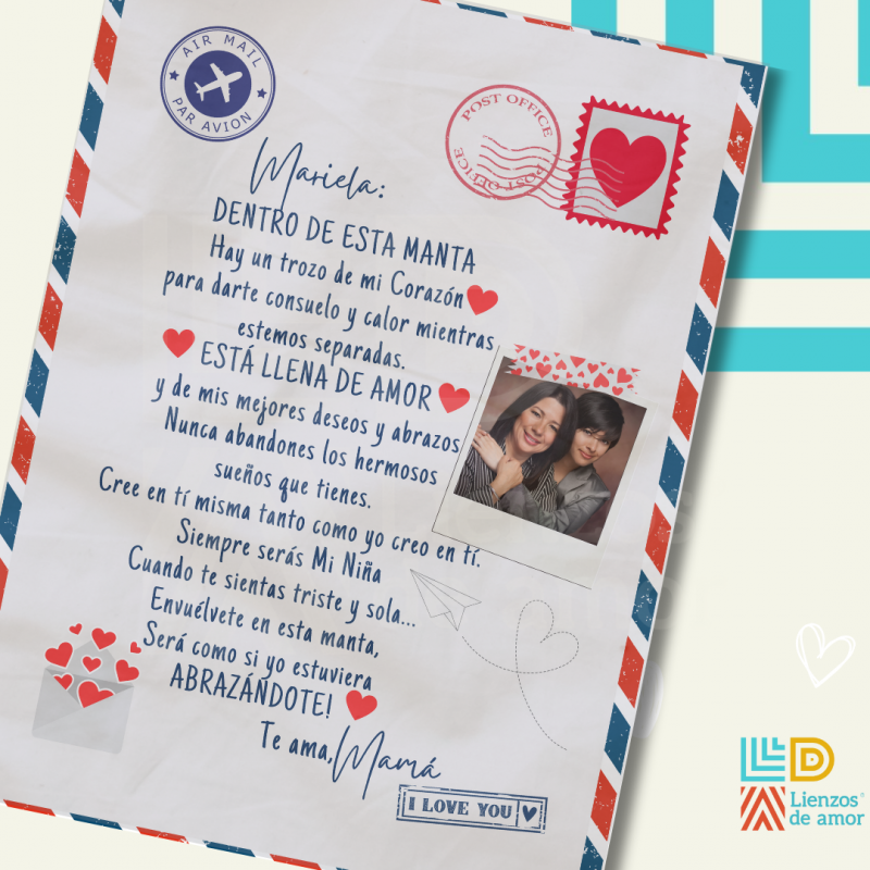 Frazada Diseño Carta de Mamá