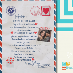 Frazada Diseño Carta de Mamá