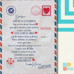 Frazada Diseño Carta de Mamá
