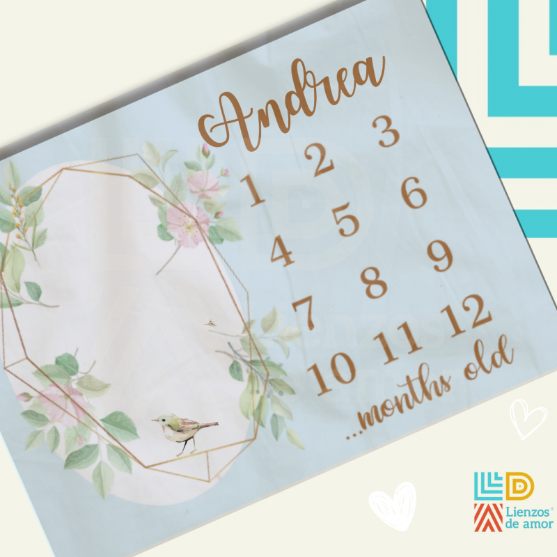 Frazada Diseño Calendario Niña
